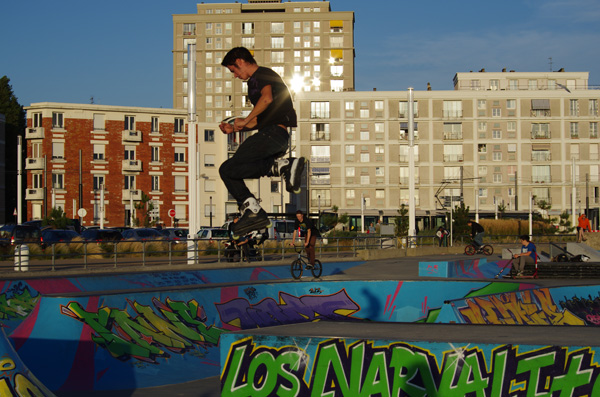 Saut en patins - Le Havre - Véloroute de la côte d'albâtre