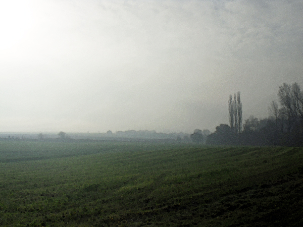Paysage dans le brouillard - Raid VTT Saint Saulve 2013