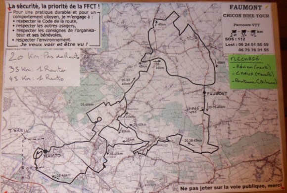 Chicon bike tour 2014 - Parcours