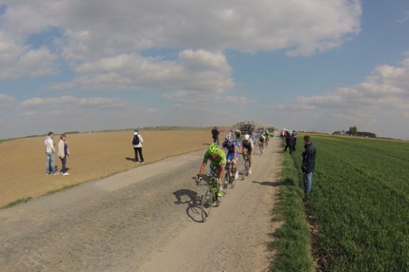 Paris Roubaix 2014 - Pavé de Gruson - cyclistes