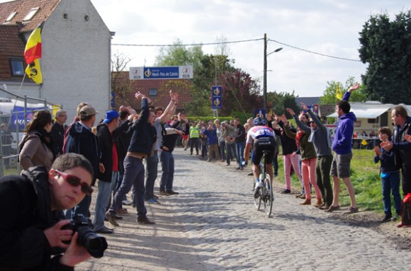 Paris Roubaix 2014 - Pavé de Gruson - cyclistes