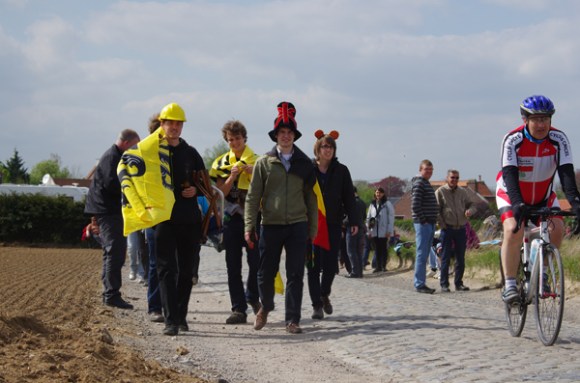 Paris Roubaix 2014 - Pavé de Gruson - spectateurs