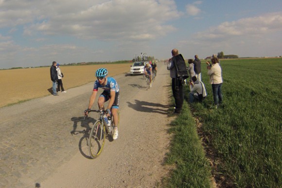 Paris Roubaix 2014 - Pavé de Gruson - cyclistes