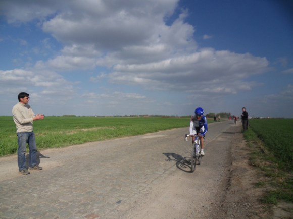 Paris Roubaix 2014 - Pavé de Gruson - cyclistes