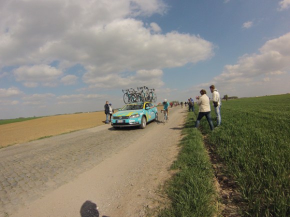 Paris Roubaix 2014 - Pavé de Gruson - cyclistes