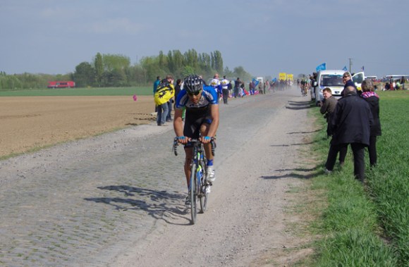 Paris Roubaix 2014 - Pavé de Gruson - cyclistes