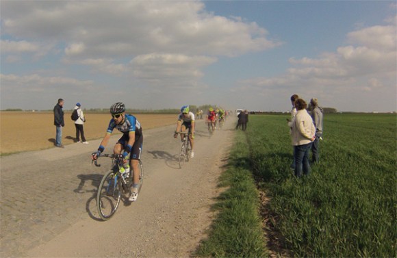 Paris Roubaix 2014 - Pavé de Gruson - cyclistes