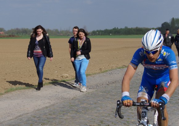 Paris Roubaix 2014 - Pavé de Gruson - cyclistes