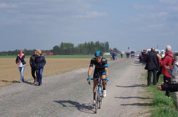 Paris Roubaix 2014 - Pavé de Gruson - cyclistes