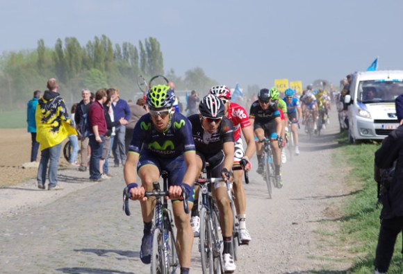Paris Roubaix 2014 - Pavé de Gruson - cyclistes