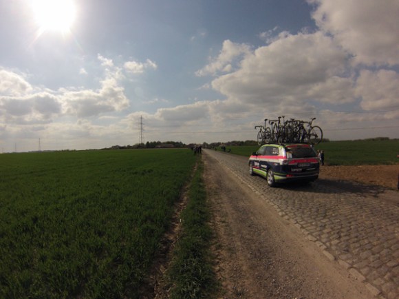 Paris Roubaix 2014 - Pavé de Gruson - cyclistes
