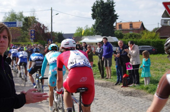 Paris Roubaix 2014 - Pavé de Gruson - cyclistes