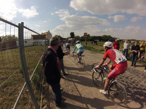 Paris Roubaix 2014 - Pavé de Gruson - cyclistes
