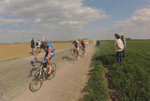 Paris Roubaix 2014 - Pavé de Gruson - cyclistes