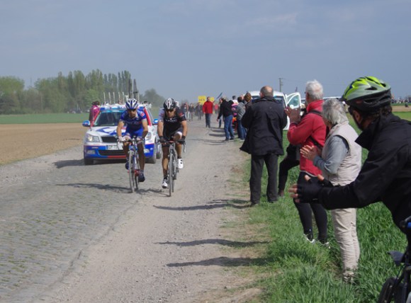 Paris Roubaix 2014 - Pavé de Gruson - cyclistes