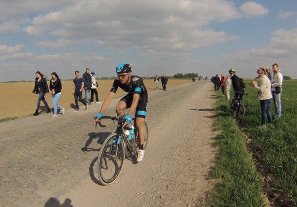 Paris Roubaix 2014 - Pavé de Gruson - cyclistes
