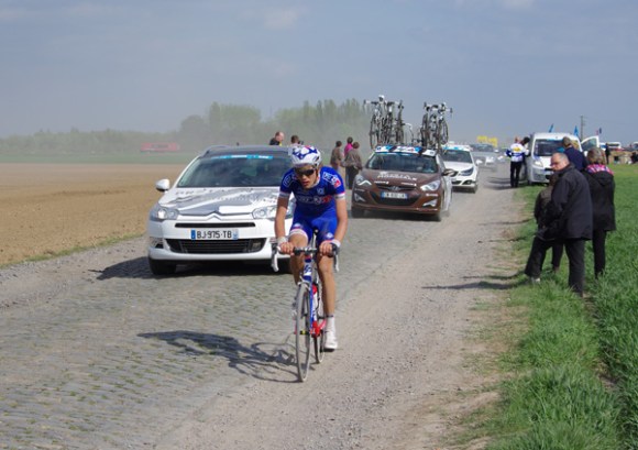 Paris Roubaix 2014 - Pavé de Gruson - cyclistes