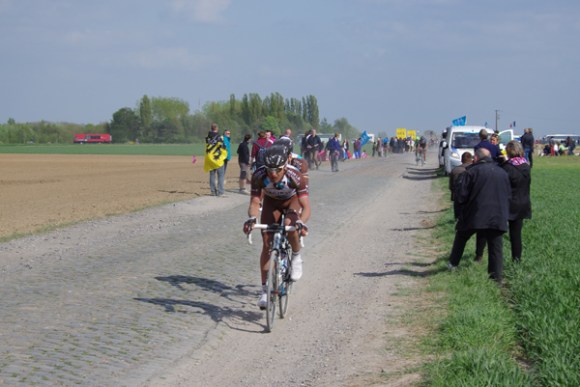 Paris Roubaix 2014 - Pavé de Gruson - cyclistes