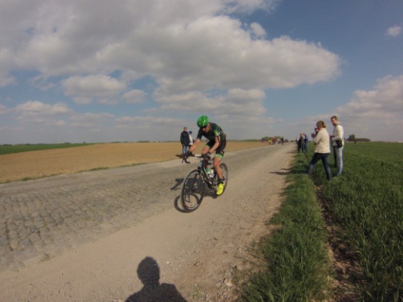 Paris Roubaix 2014 - Pavé de Gruson - cyclistes