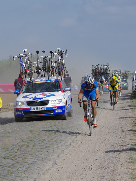 Paris Roubaix 2014 - Pavé de Gruson - cyclistes