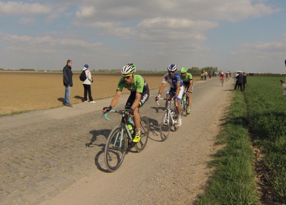 Paris Roubaix 2014 - Pavé de Gruson - cyclistes