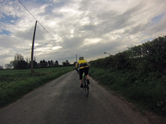 Randonnée en bleu et jaune 2014 - Wavrin - Cycliste