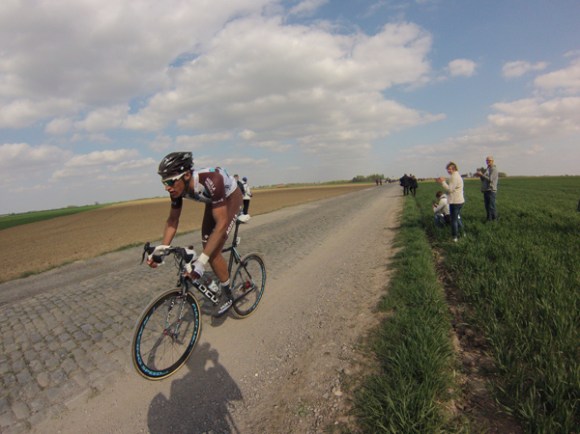 Paris Roubaix 2014 - Pavé de Gruson - cyclistes