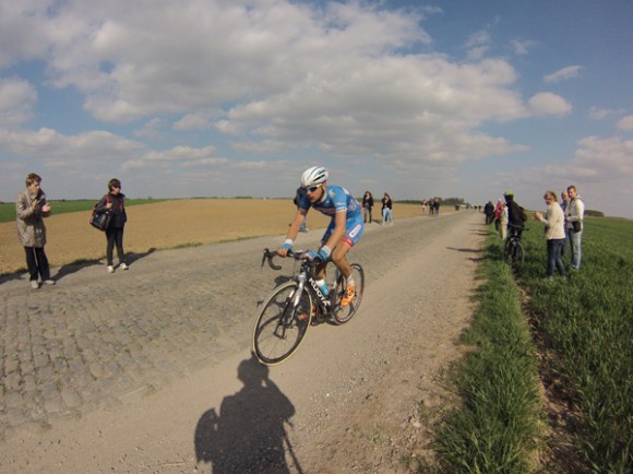 Paris Roubaix 2014 - Pavé de Gruson - cyclistes