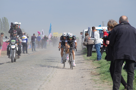 Paris Roubaix 2014 - Pavé de Gruson - cyclistes