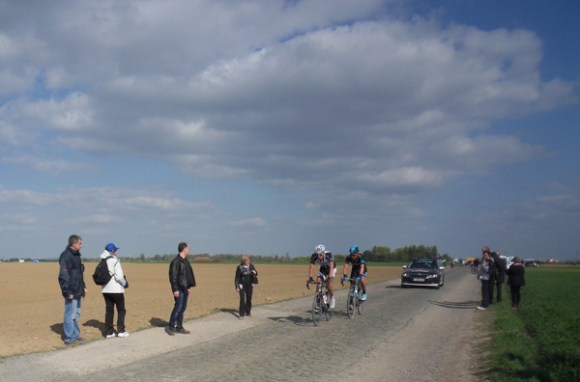 Paris Roubaix 2014 - Pavé de Gruson - cyclistes