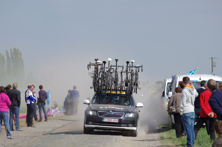 Paris Roubaix 2014 - Pavé de Gruson - cyclistes