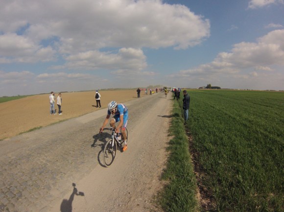 Paris Roubaix 2014 - Pavé de Gruson - cyclistes
