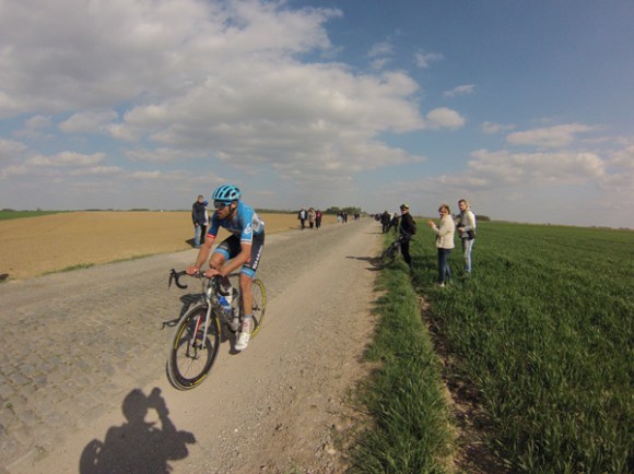 Paris Roubaix 2014 - Pavé de Gruson - cyclistes