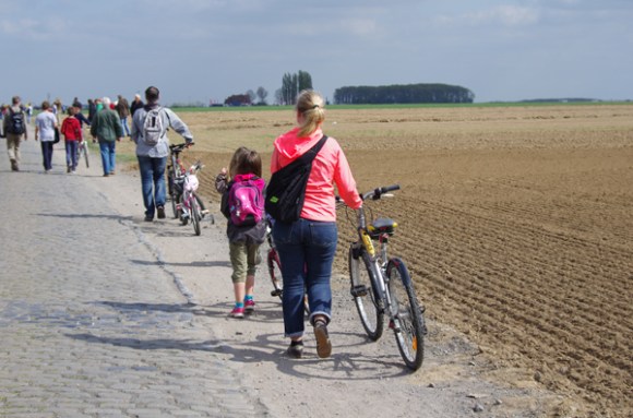 Paris Roubaix 2014 - Pavé de Gruson - spectateurs