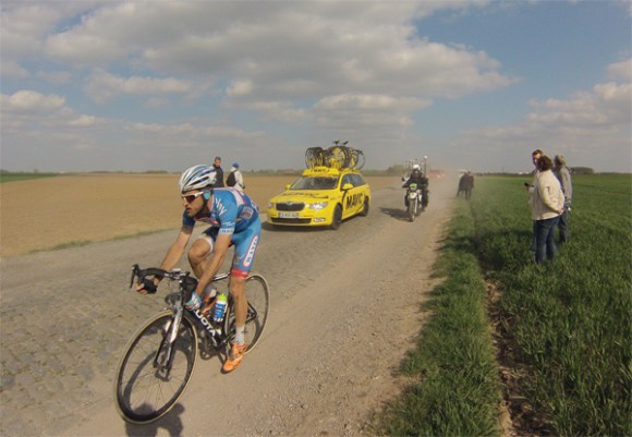Paris Roubaix 2014 - Pavé de Gruson - cyclistes