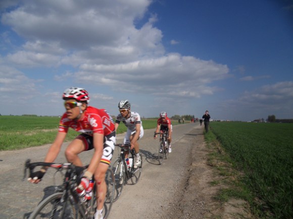 Paris Roubaix 2014 - Pavé de Gruson - cyclistes
