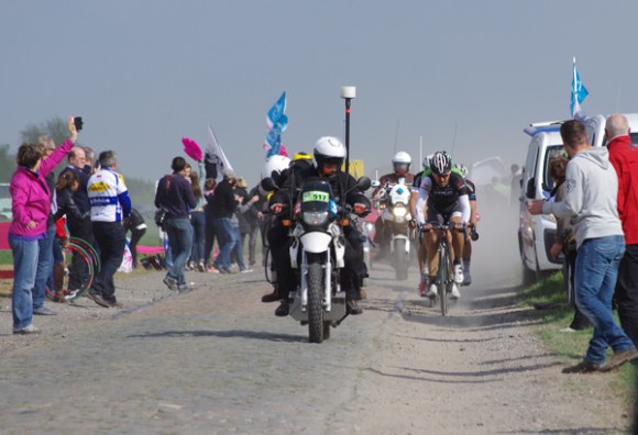 Paris Roubaix 2014 - Pavé de Gruson - cyclistes