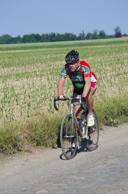 Paris Roubaix Cyclo 2014 - Pavé de Gruson - Cyclistes