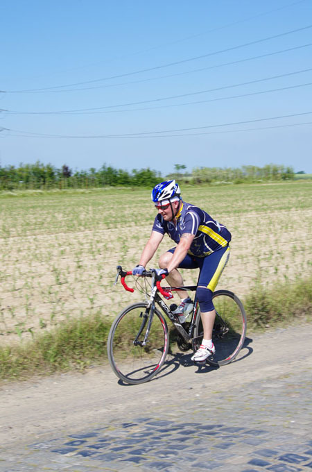 Paris Roubaix Cyclo 2014 - Pavé de Gruson - Cyclistes