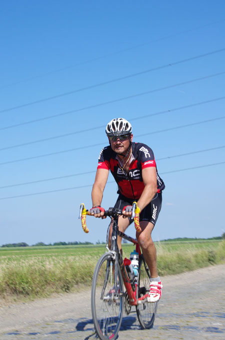 Paris Roubaix Cyclo 2014 - Pavé de Gruson - Cyclistes