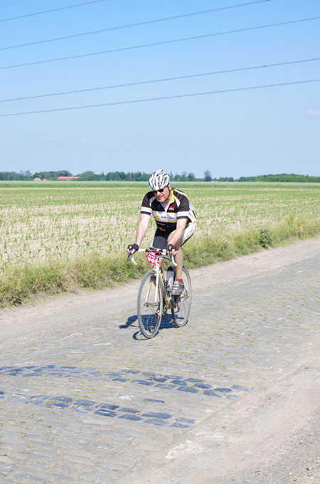 Paris Roubaix Cyclo 2014 - Pavé de Gruson - Cyclistes
