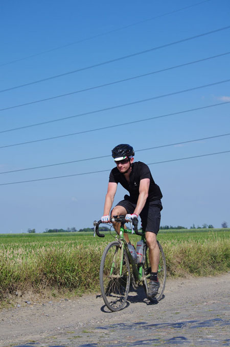 Paris Roubaix Cyclo 2014 - Pavé de Gruson - Cyclistes
