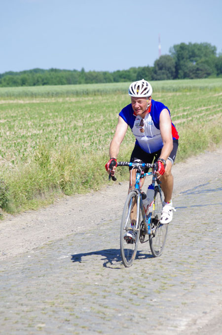 Paris Roubaix Cyclo 2014 - Pavé de Gruson - Cyclistes