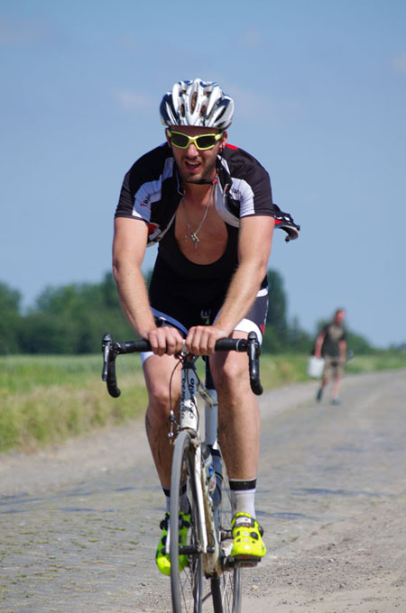 Paris Roubaix Cyclo 2014 - Pavé de Gruson - Cyclistes
