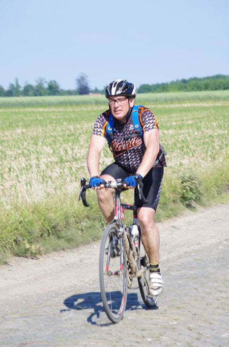 Paris Roubaix Cyclo 2014 - Pavé de Gruson - Cyclistes