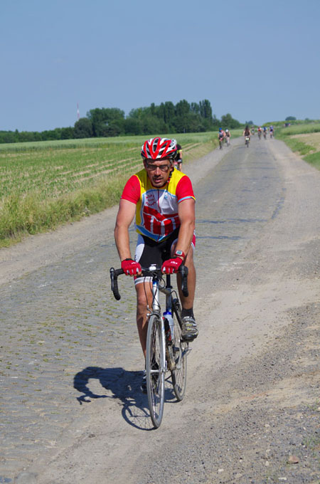 Paris Roubaix Cyclo 2014 - Pavé de Gruson - Cyclistes