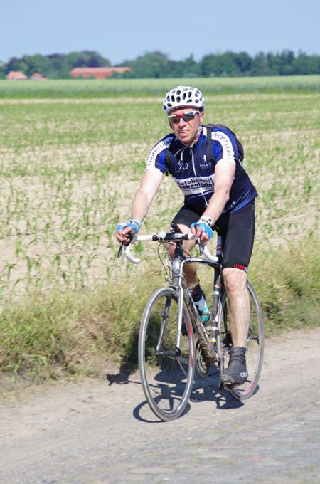 Paris Roubaix Cyclo 2014 - Pavé de Gruson - Cyclistes