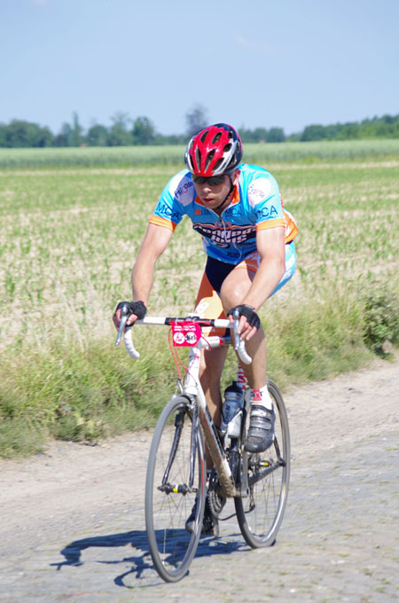 Paris Roubaix Cyclo 2014 - Pavé de Gruson - Cyclistes