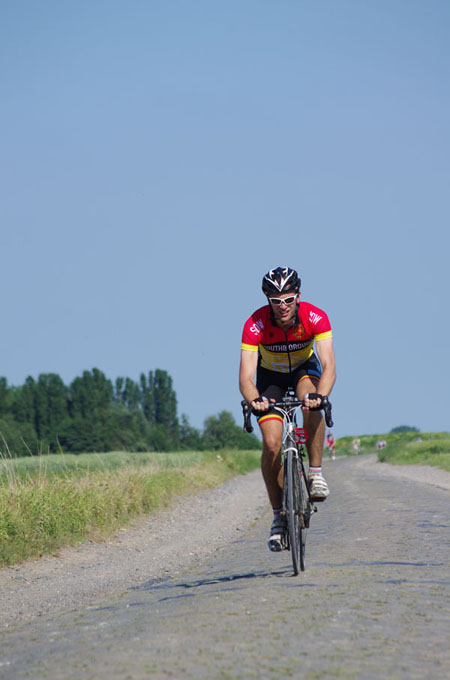 Paris Roubaix Cyclo 2014 - Pavé de Gruson - Cyclistes