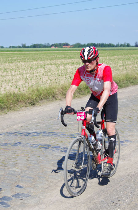 Paris Roubaix Cyclo 2014 - Pavé de Gruson - Cyclistes